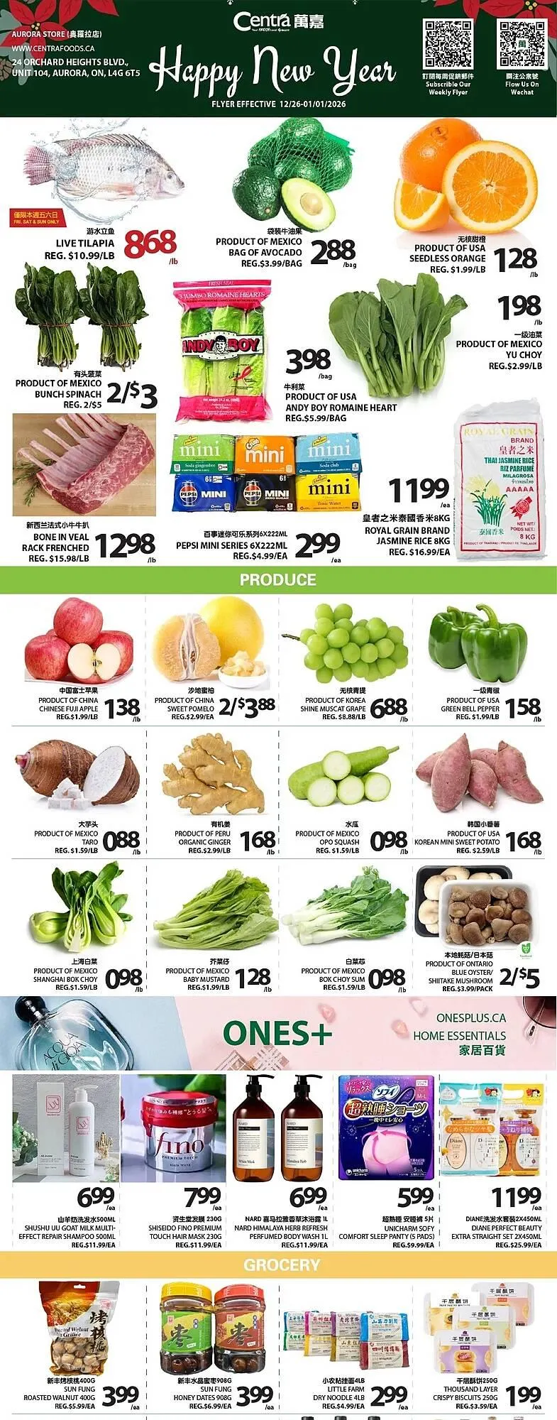 Centra Food Market flyer from December 26 to January 1 2026 - flyer page 1