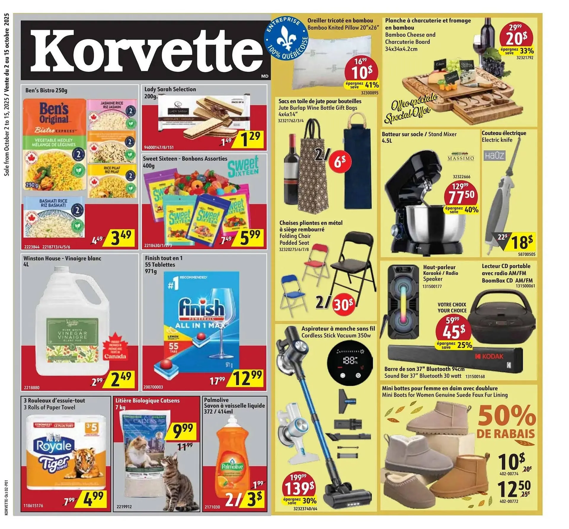 Korvette flyer from October 2 to October 15 2025 - flyer page 1