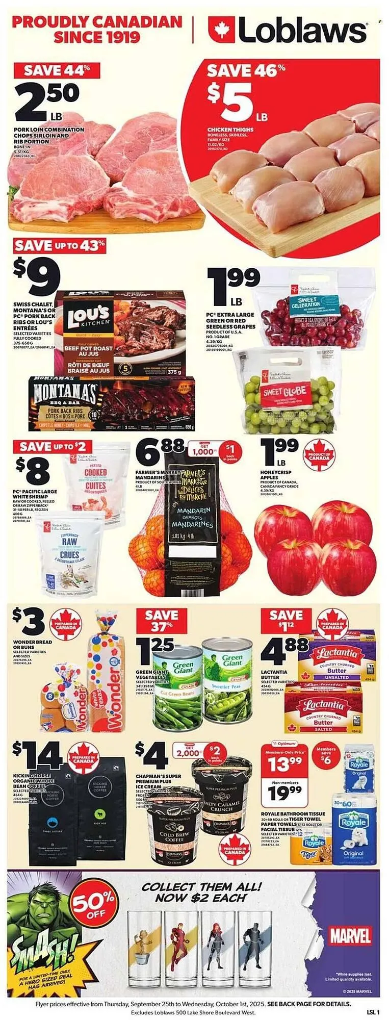 Loblaws flyer from September 25 to October 1 2025 - flyer page 1