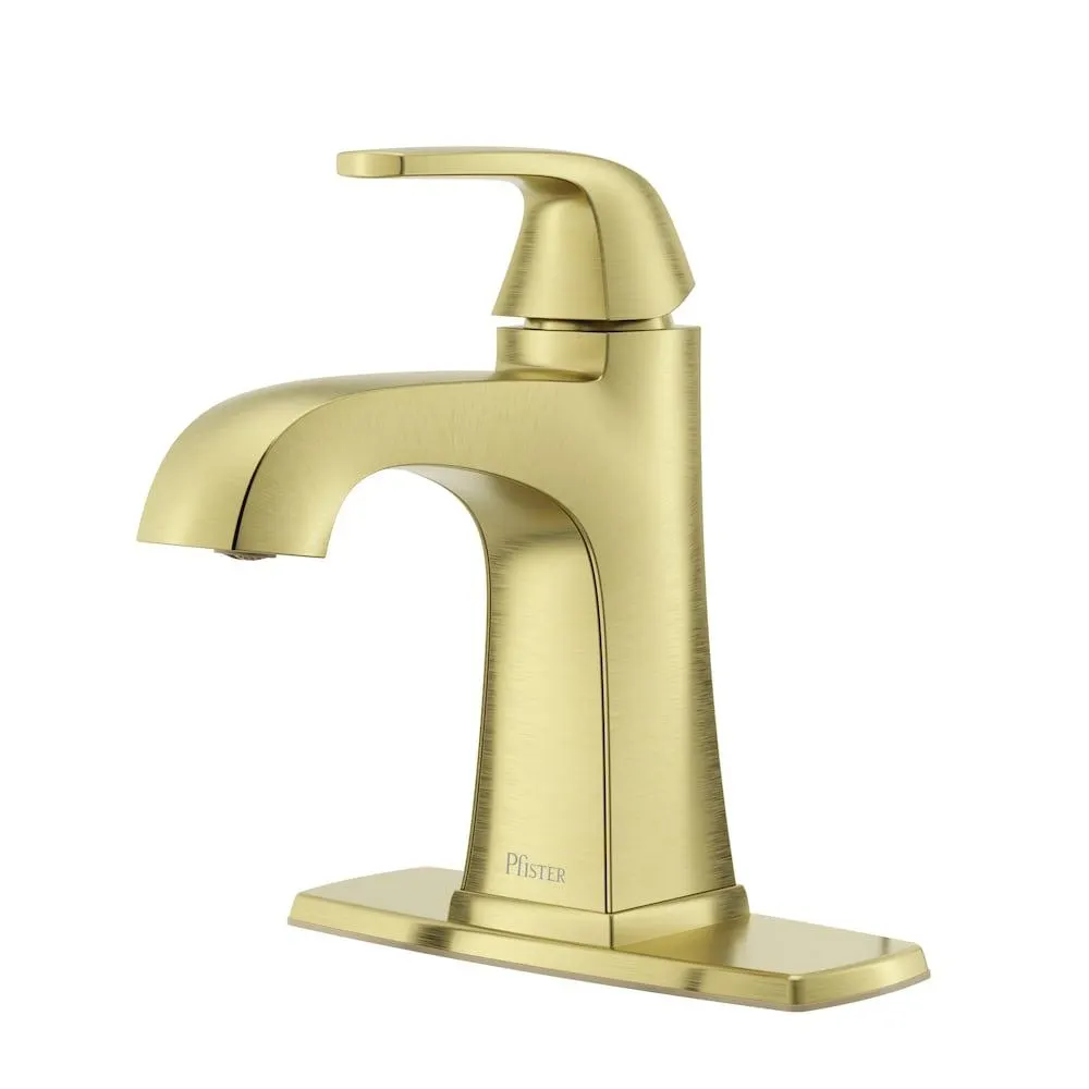 Bloor Single Handle 1 or 3 Hole Brushed Gold Bathroom Sink Faucet/Tap
