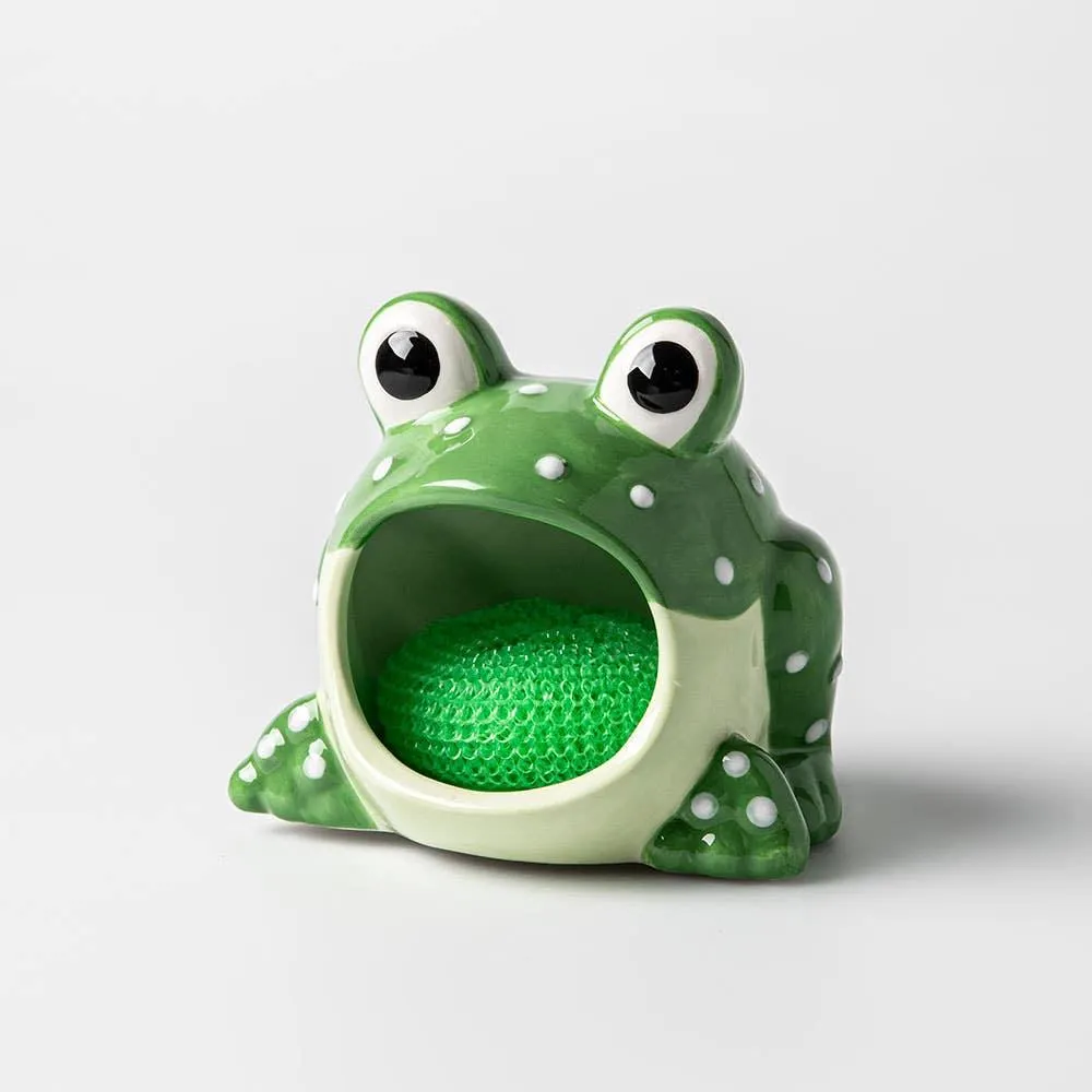 Boston Warehouse Scrubby 'Frog' Ceramic Scrubby Holder