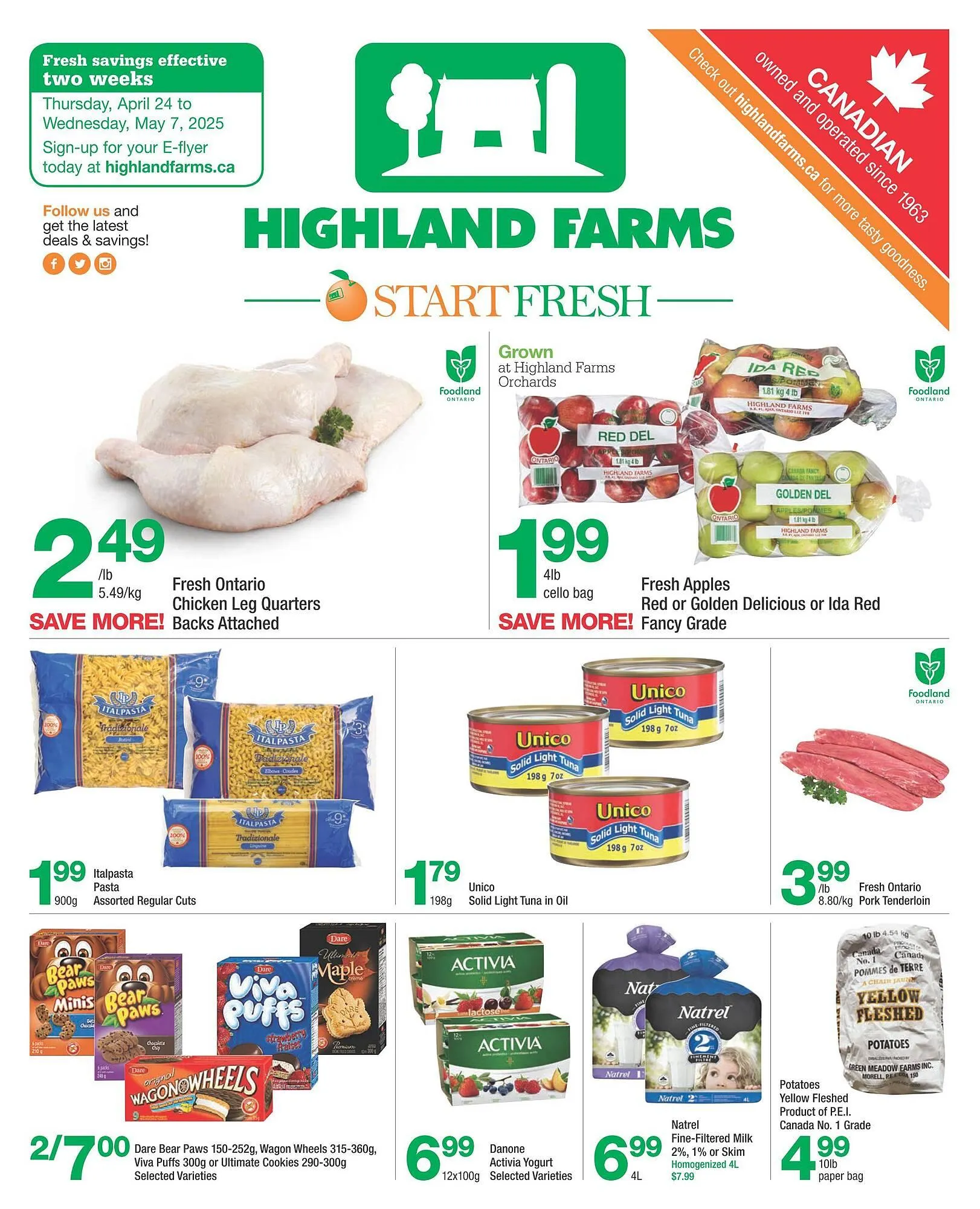 Highland Farms flyer from April 24 to May 4 2025 - flyer page 1