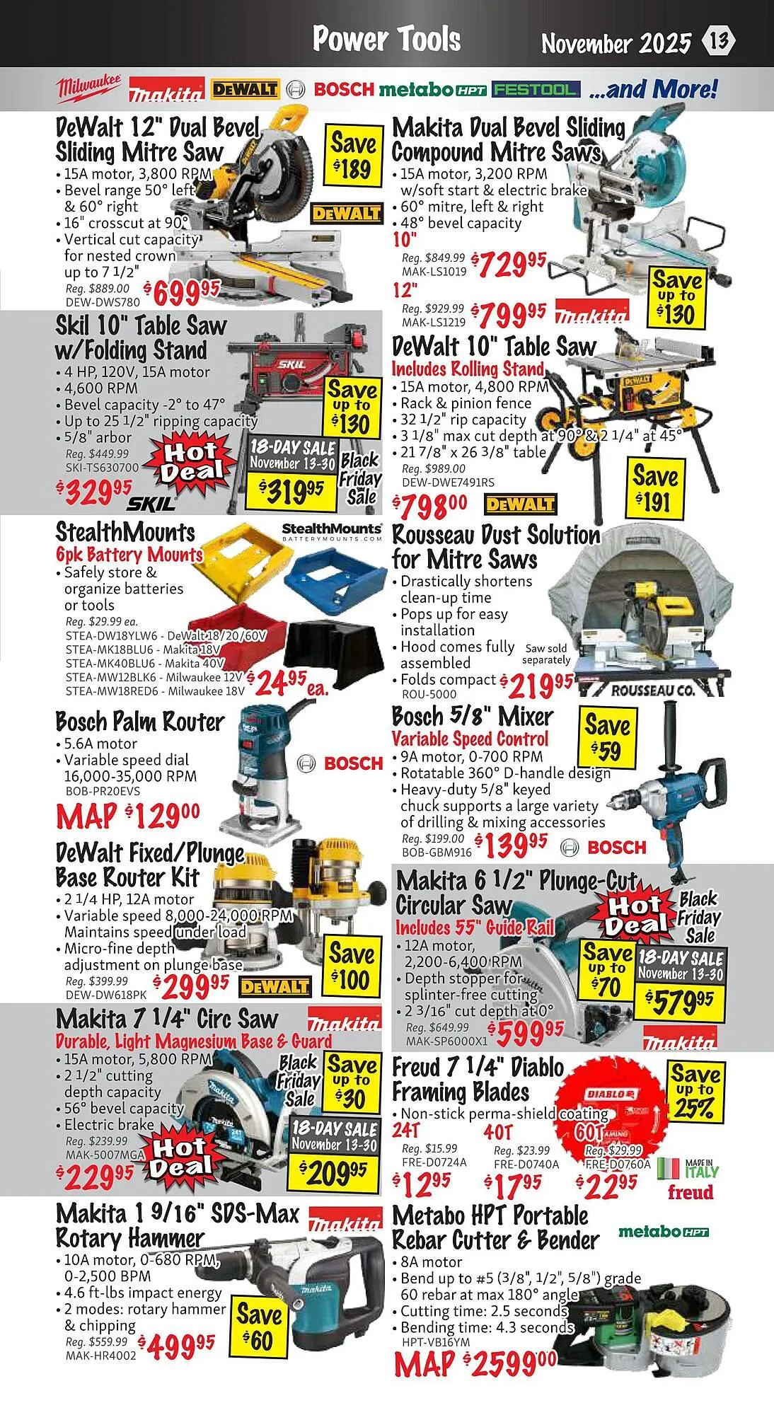 KMS Tools flyer from November 1 to November 30 2025 - flyer page 13