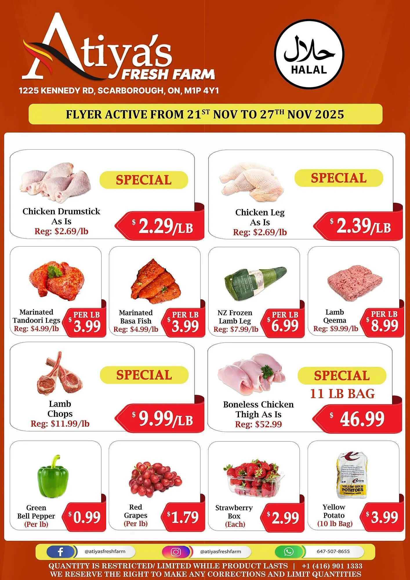 Atiya's Fresh Farm flyer from November 23 to December 6 2025 - flyer page 1