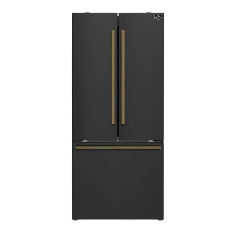 FORNO Réfrigerateur 17,5 pi3 30 po Noir Portes françaises - FFFFD1974-31