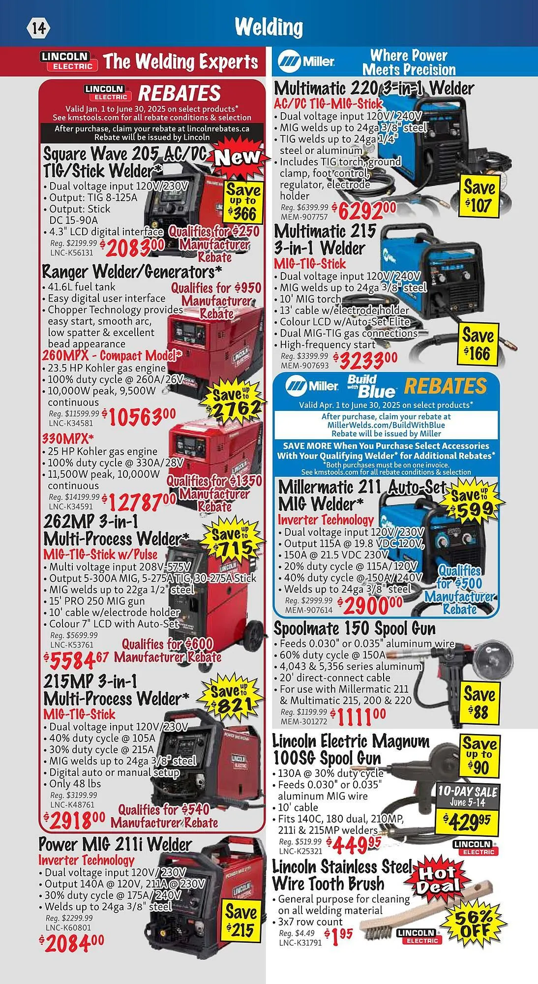 KMS Tools flyer from June 1 to June 30 2025 - flyer page 14