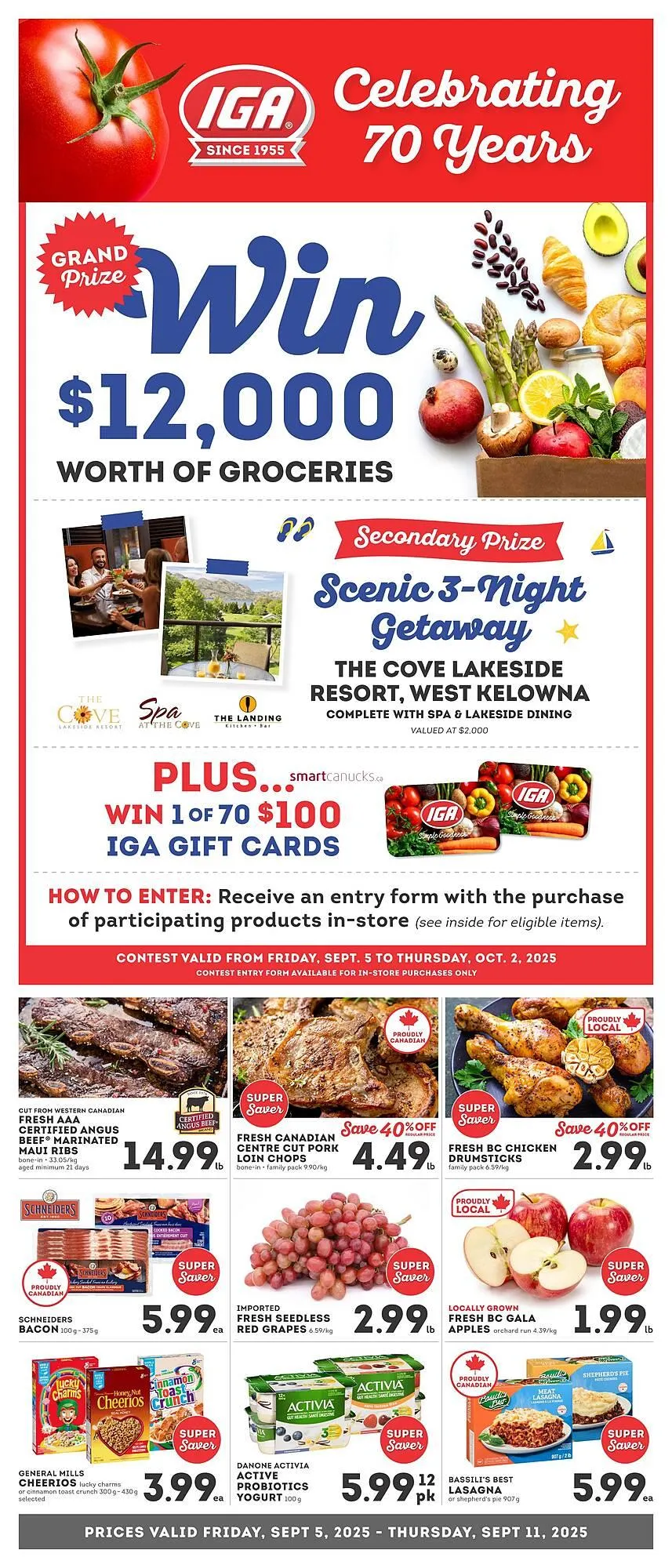 IGA flyer from September 5 to September 11 2025 - flyer page 1