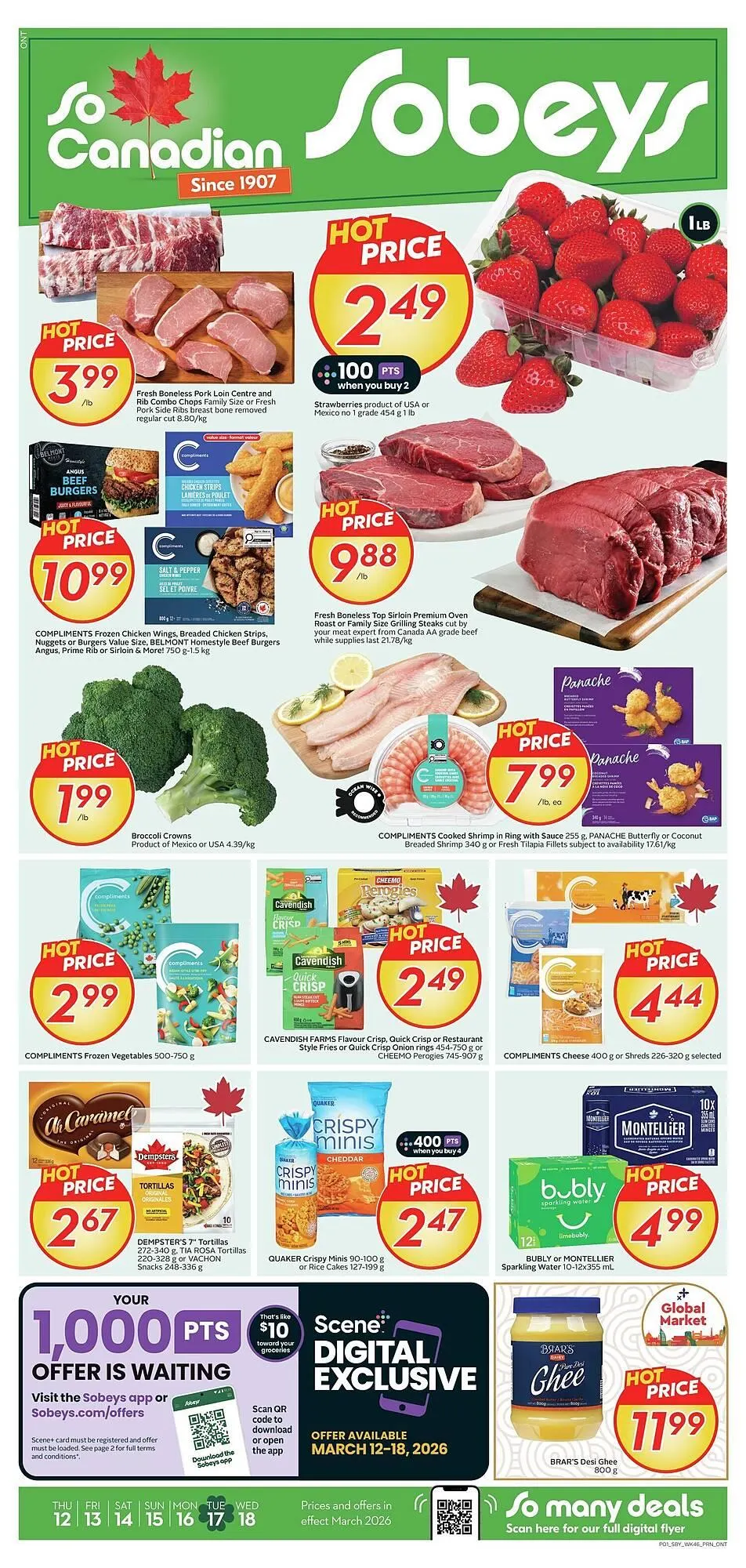 Sobeys flyer from March 12 to April 2 2026 - flyer page 1