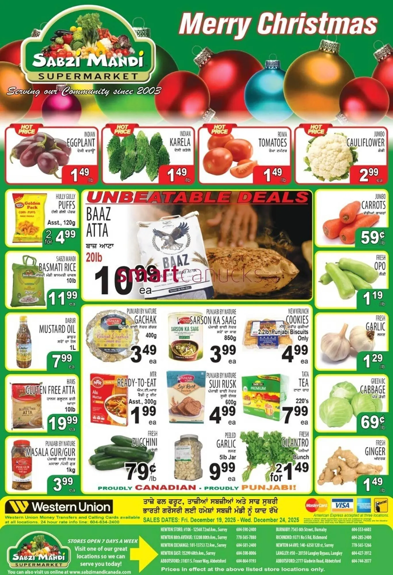 Sabzi Mandi Supermarket flyer from December 19 to December 24 2025 - flyer page 1