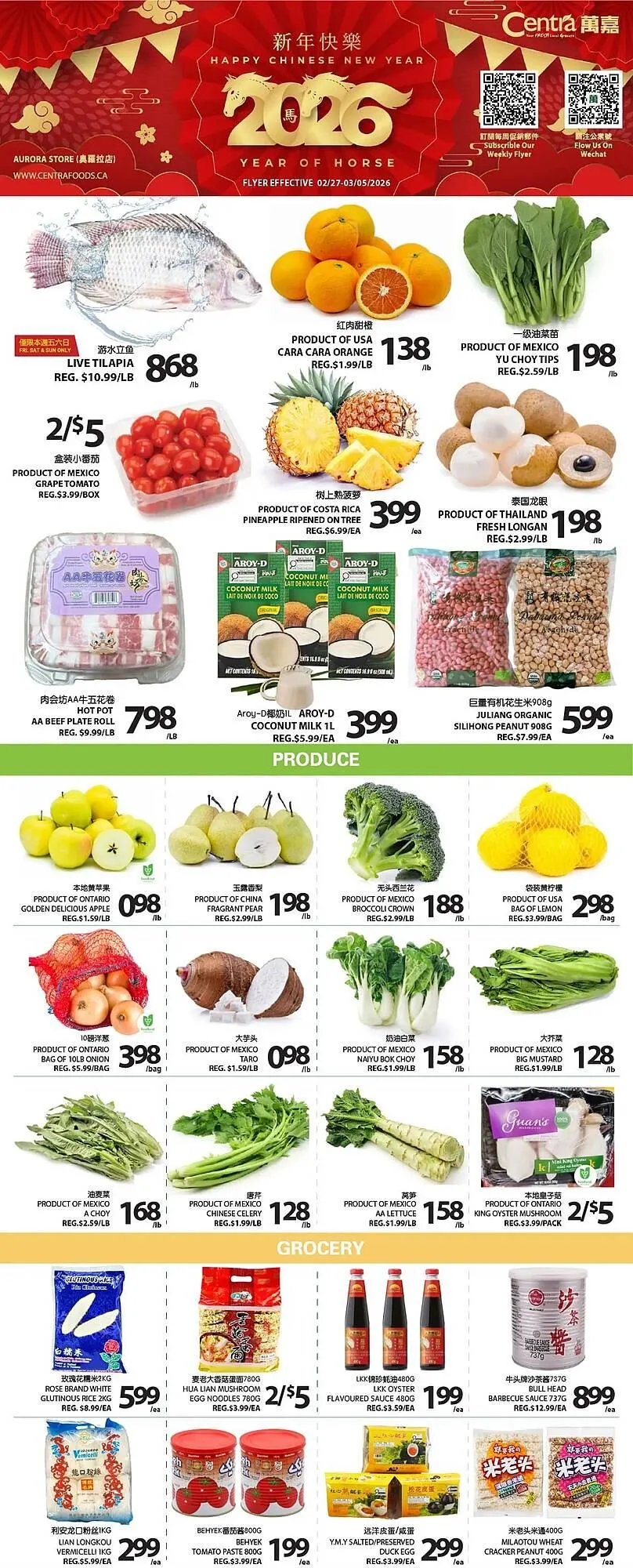 Centra Food Market flyer from February 27 to March 5 2026 - flyer page 1