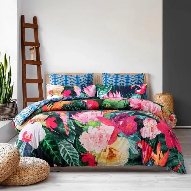 KOO Rosella Tropics Quilt Cover Set Multicoloured
