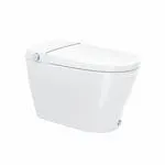 Lux 1-Piece 3.8 LPF Single Flush Elongated Standard Tankless Smart Bidet Toilet in White