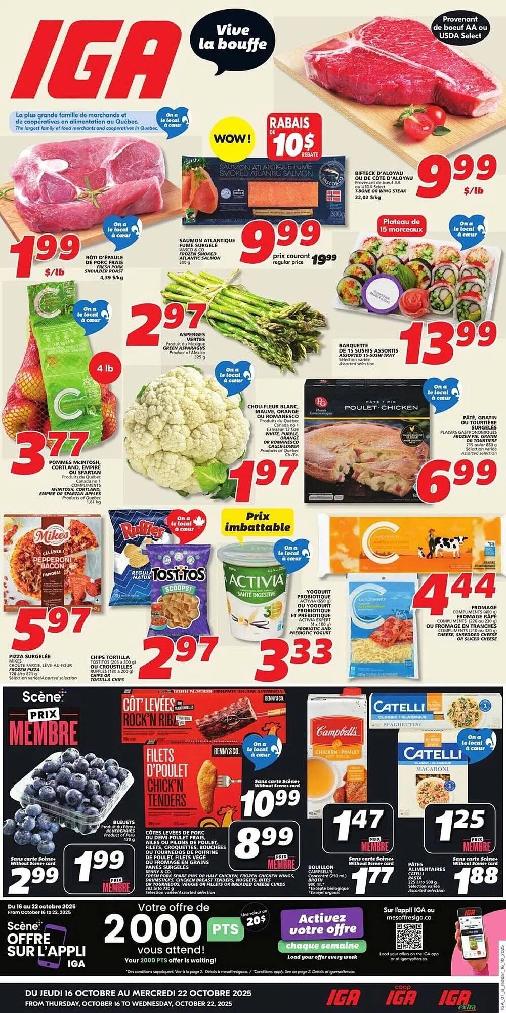 IGA flyer from October 15 to October 22 2025 - flyer page 1