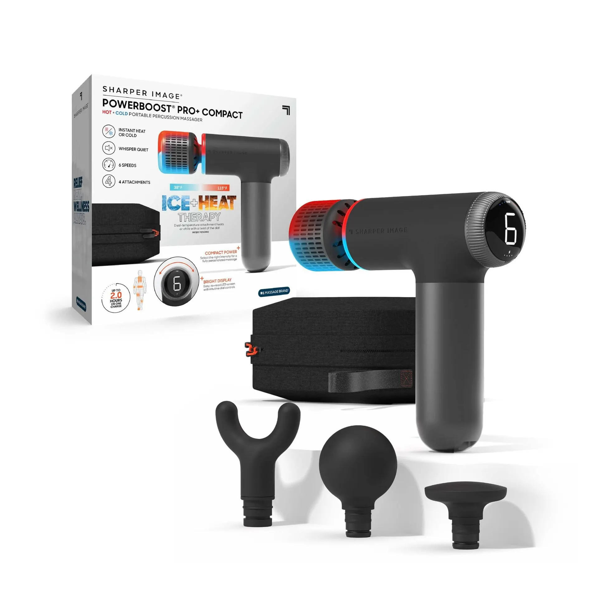 Sharper Image® Powerboost® Pro+ Compact Hot/Cold Massager