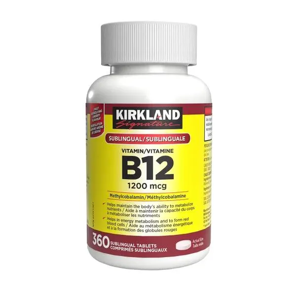 Kirkland Signature Vitamin B12 1200 mcg, 360 sublingual tablets