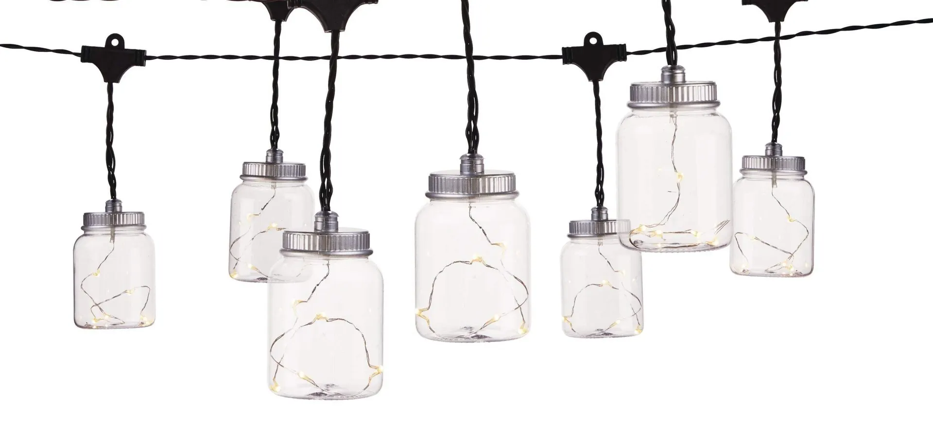 CANVAS Indoor/Outdoor Warm White LED Solar Springhill Garden String Lights, 10.5-ft