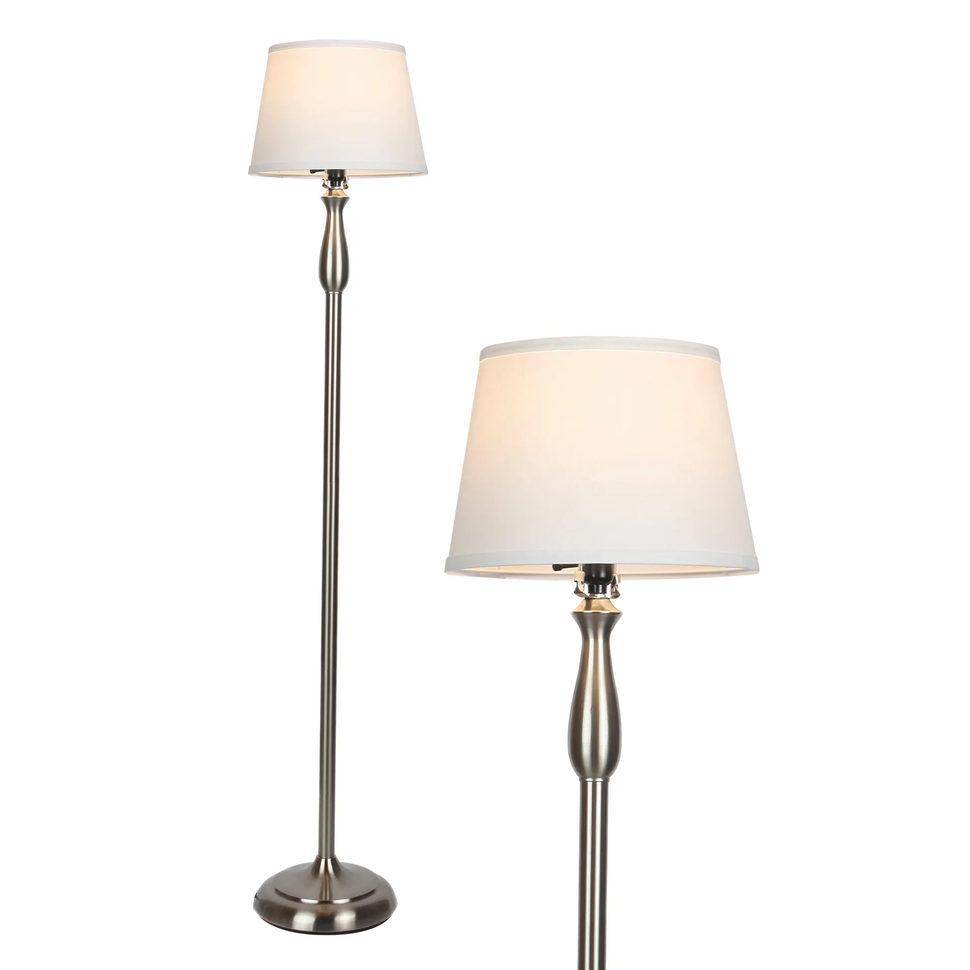 Gabriella Led Standing Floor Lamp With Fabric Shade