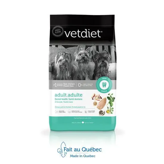 Dental health dry food for adult dog