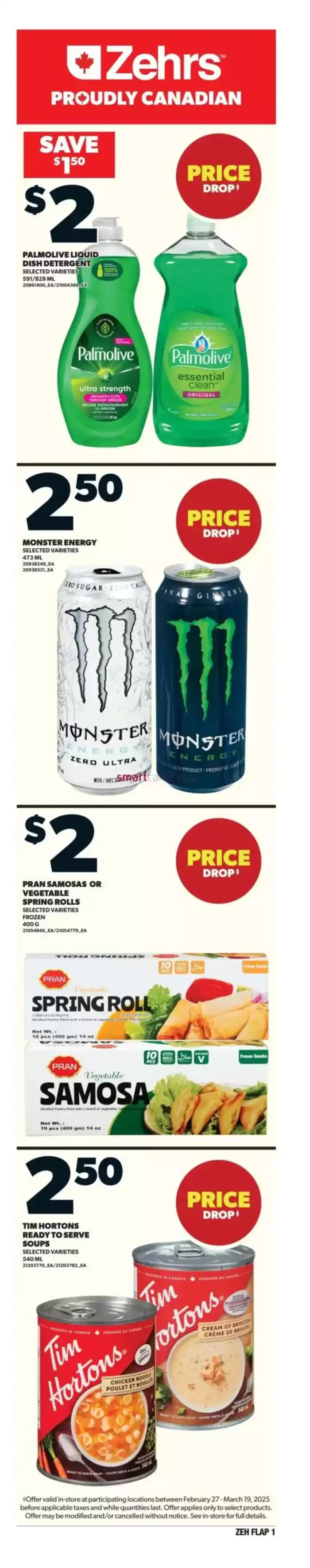 Zehrs Markets weeky flyer from March 13 to March 19 2025 - flyer page 1