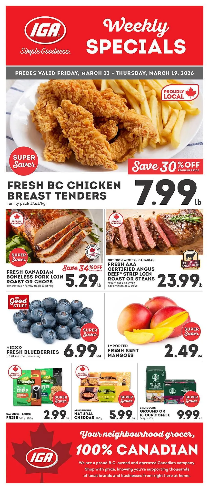 IGA flyer from March 13 to March 19 2026 - flyer page 1