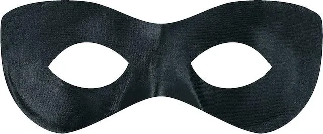 Superhero Domino Fabric Mask, Assorted Colours, One Size, Wearable Costume Accessory for Halloween