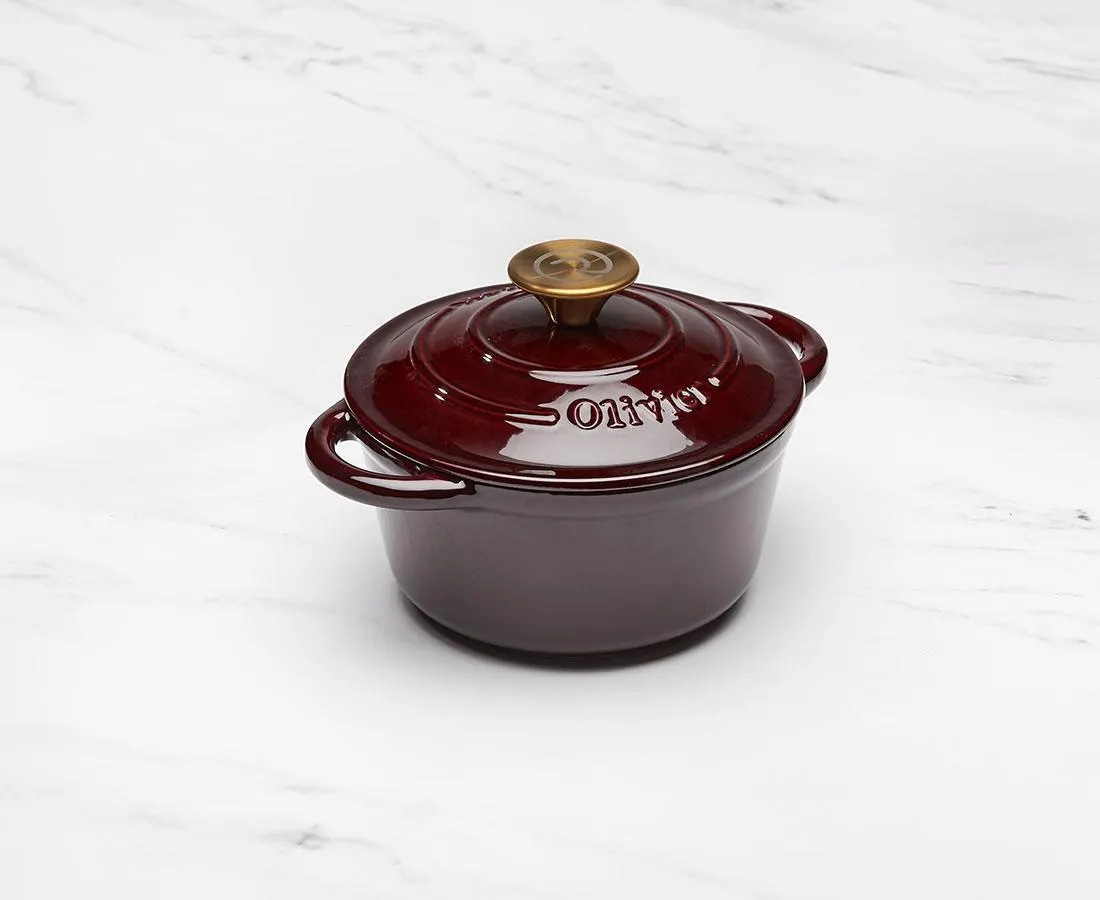 Remy Olivier Bordeaux Cast Iron Round Casserole, 1.8 L