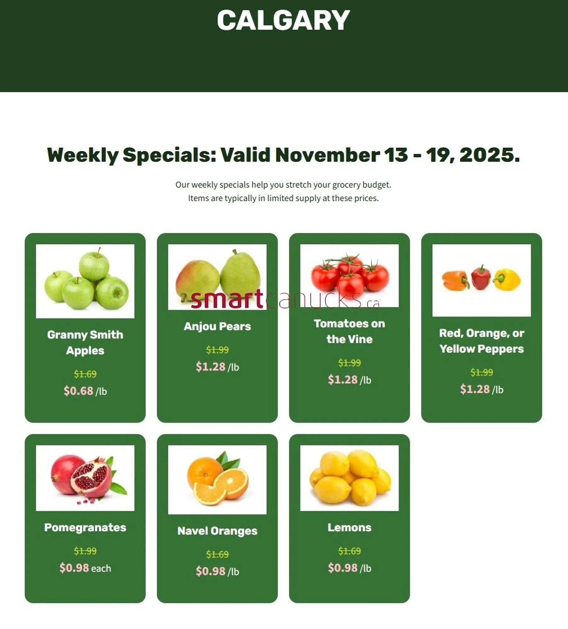 H&W Produce flyer from November 13 to December 10 2025 - flyer page 1
