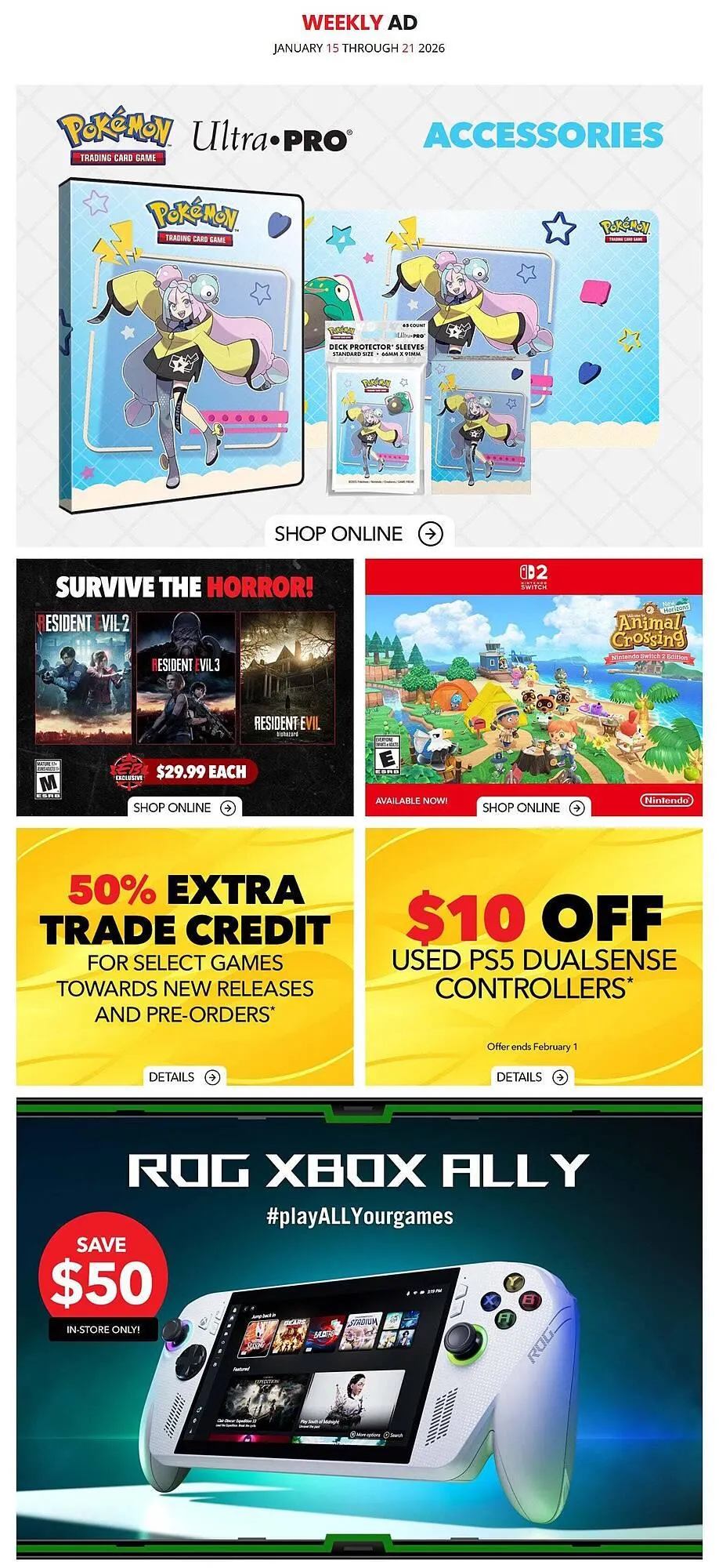 EB Games flyer from January 15 to January 19 2026 - flyer page 1