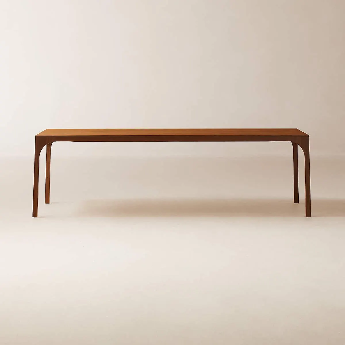 Aqua Virgo Rectangular Walnut Wood Dining Table 100''