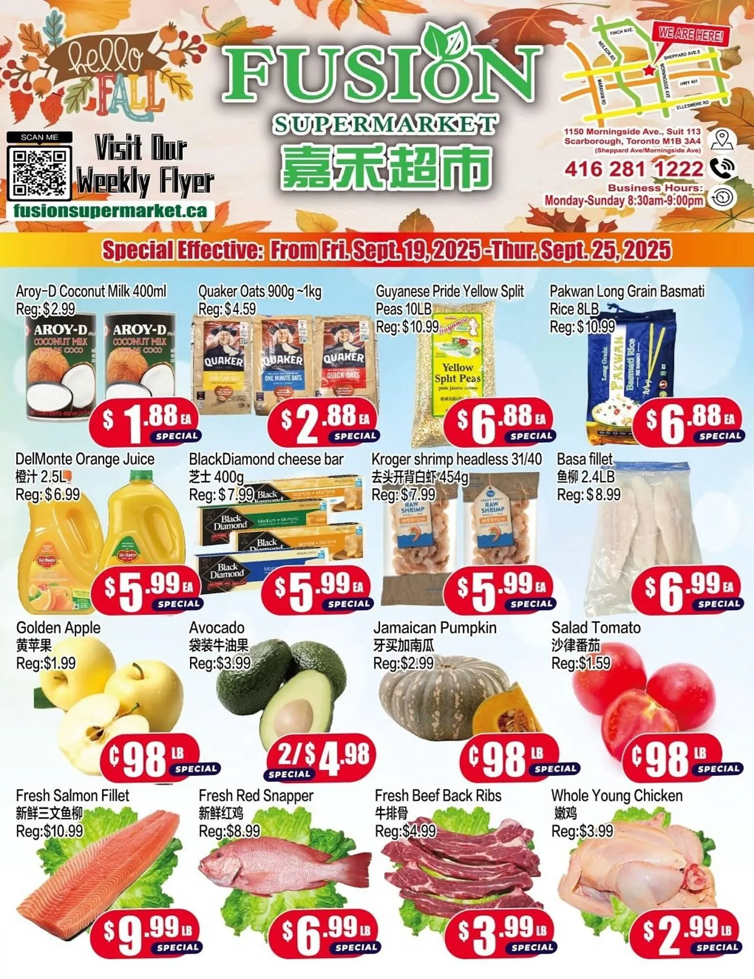 Fusion Supermarket flyer from September 19 to September 25 2025 - flyer page 1