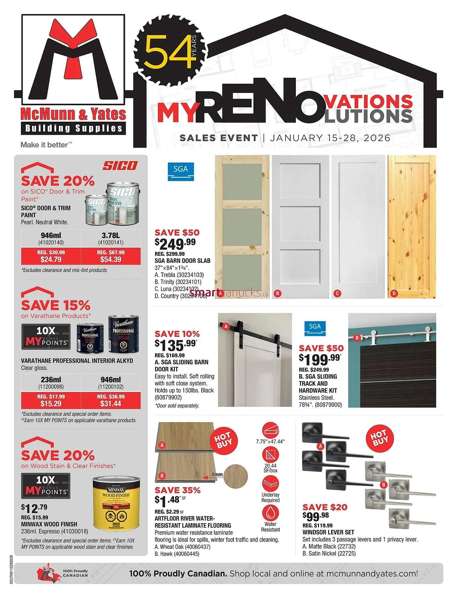 McMunn & Yates Building Supplies flyer from January 15 to January 28 2026 - flyer page 1