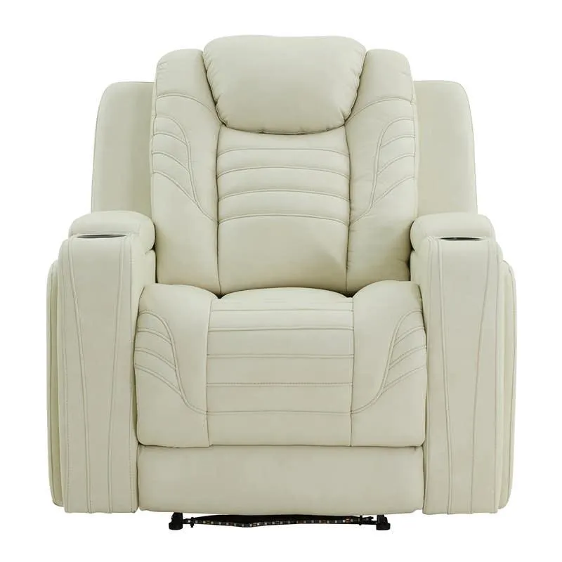 Fauteuil inclinable électrique avec porte-gobelets et éclairage DEL