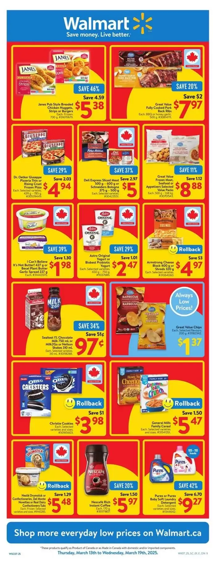 Walmart flyer from March 13 to March 19 2025 - flyer page 1