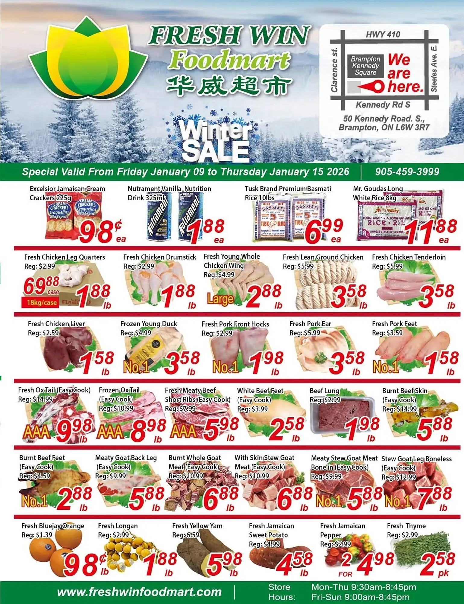 Fresh Win Foodmart flyer from January 9 to January 15 2026 - flyer page 1