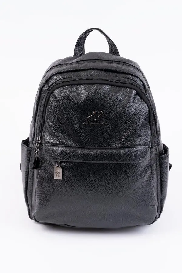 Faux leather fashion backpack
