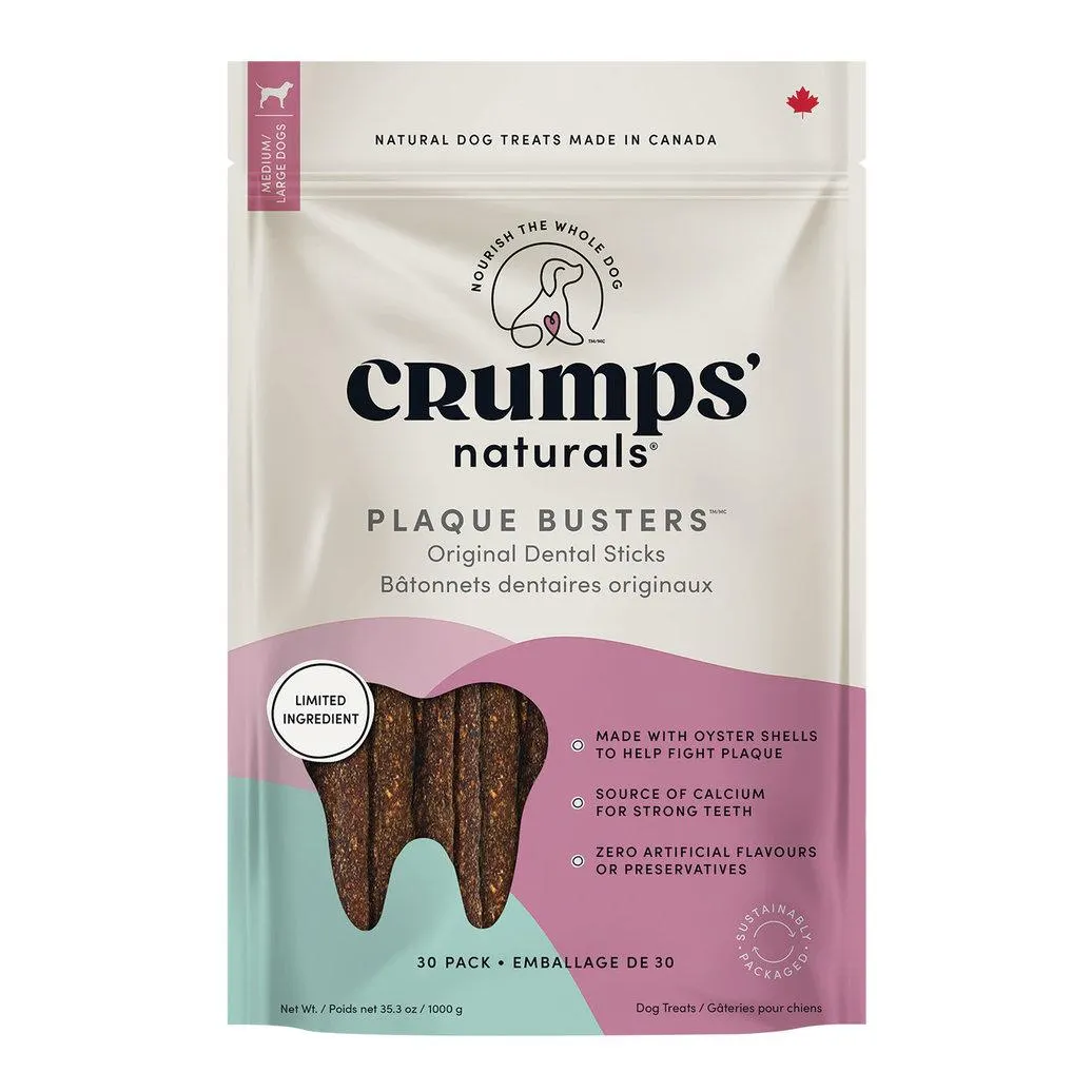 Crumps' Naturals, Plaque Busters 7" - Original - 30pk - Dog Treat