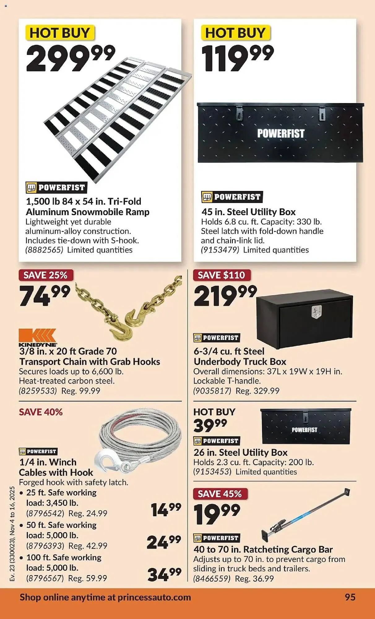 Princess Auto flyer from November 4 to November 17 2025 - flyer page 102