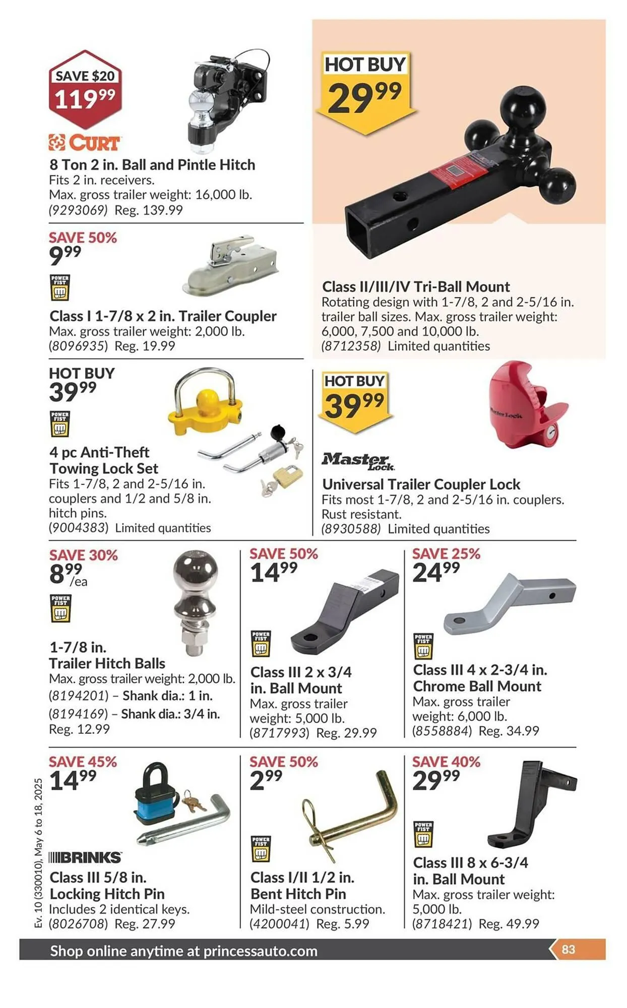 Princess Auto flyer from May 6 to May 18 2025 - flyer page 88