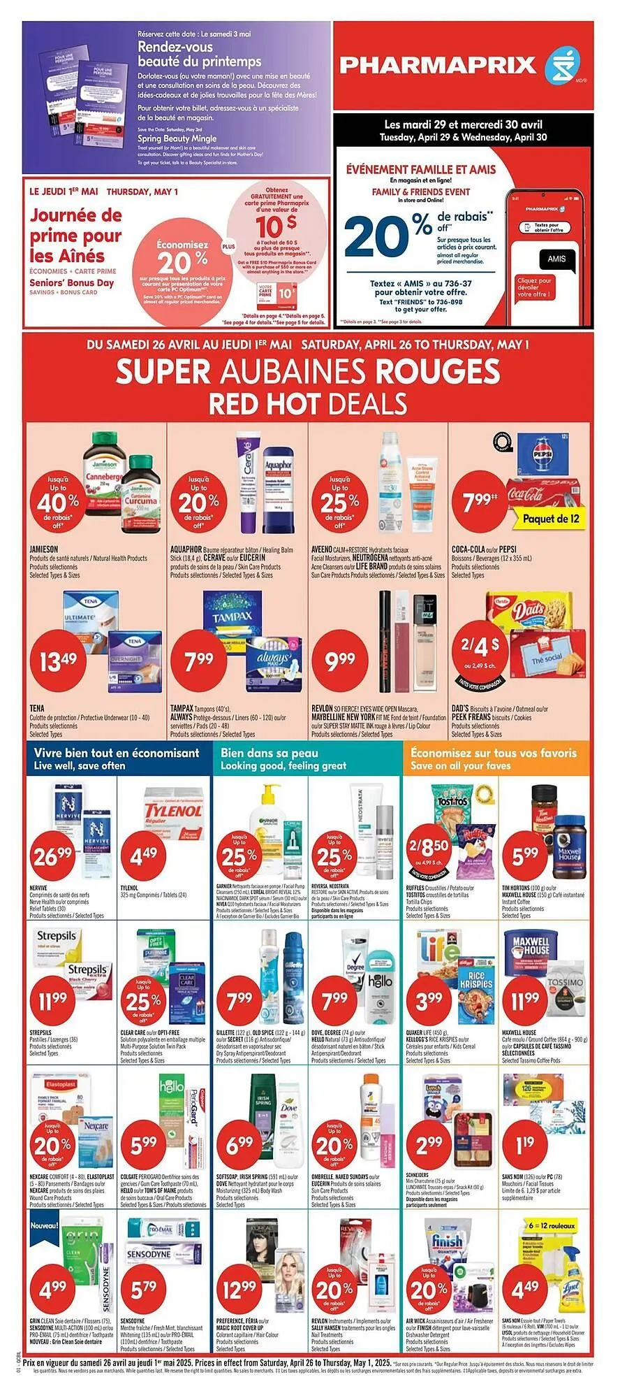 Pharmaprix flyer from April 26 to May 1 2025 - flyer page 1