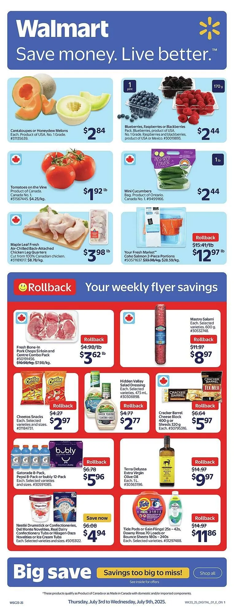 Walmart flyer from July 4 to July 11 2025 - flyer page 1