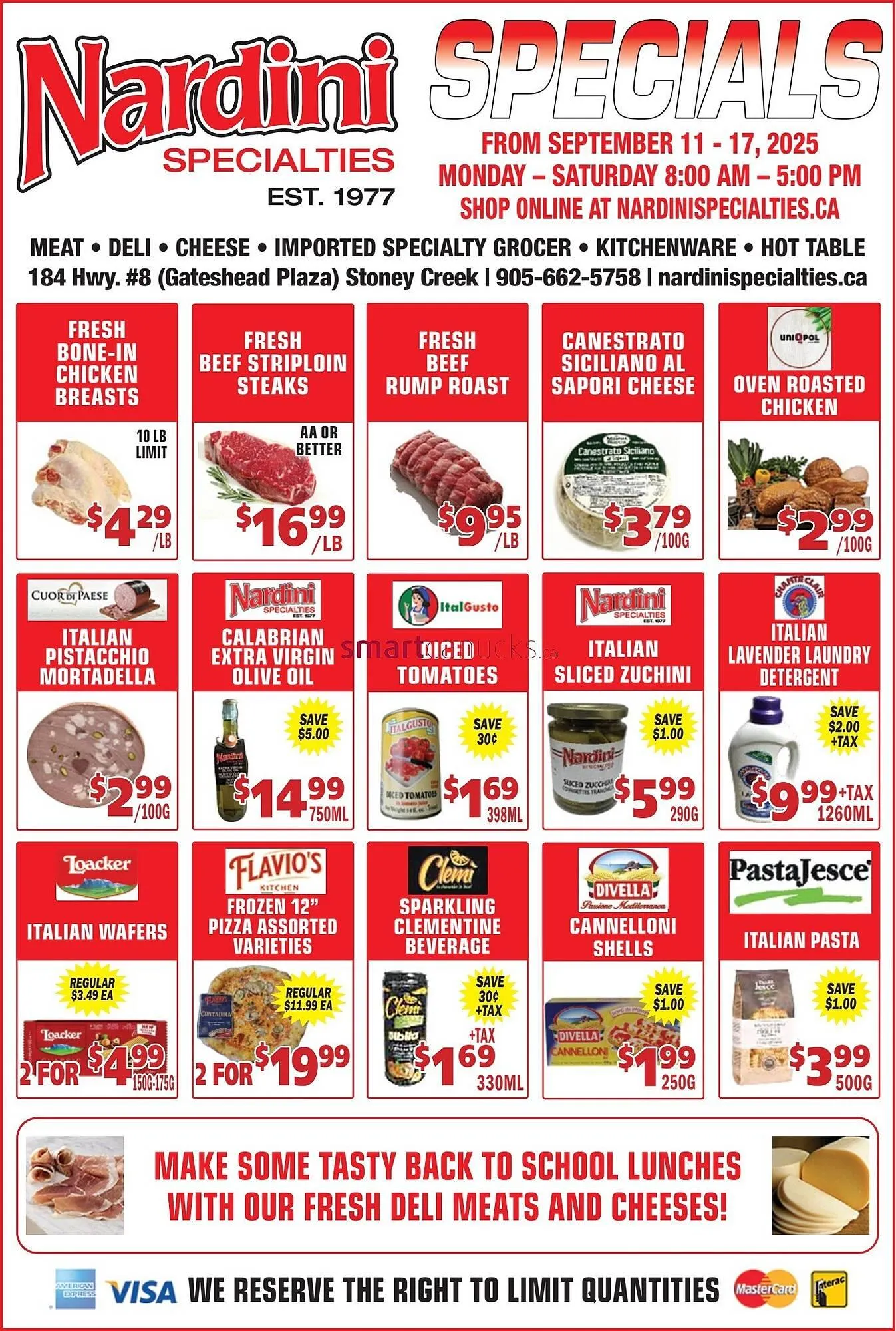Nardini Specialties flyer from September 11 to September 17 2025 - flyer page 1
