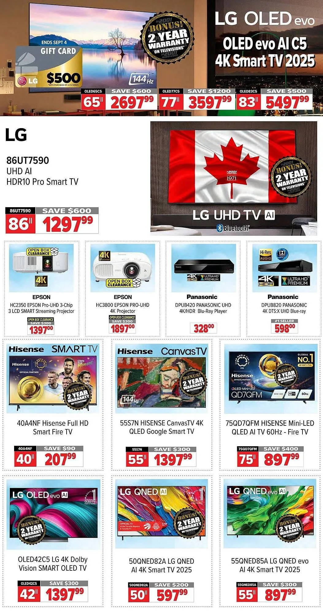 2001 Audio Video flyer from August 28 to September 25 2025 - flyer page 2