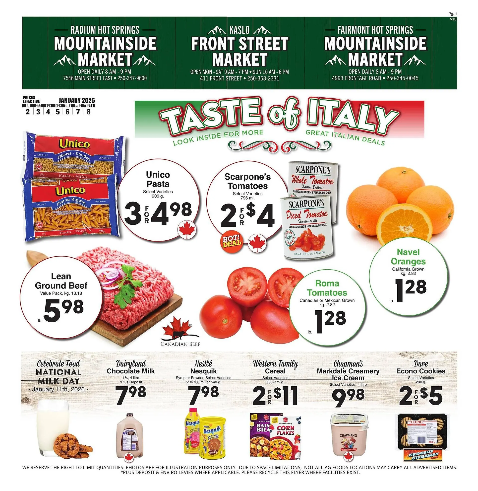 AG Foods flyer from January 2 to January 8 2026 - flyer page 1