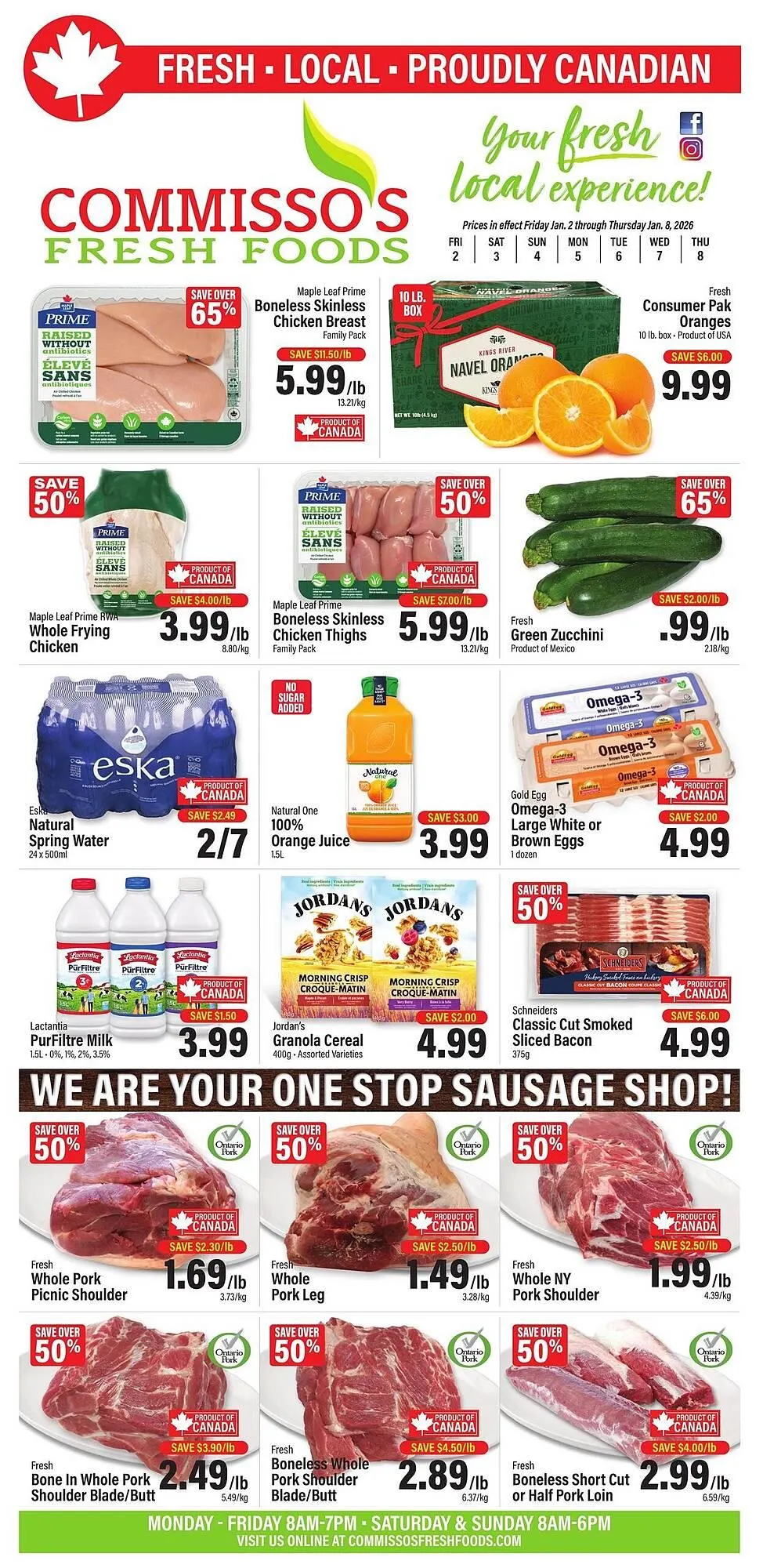 Commisso's Fresh Foods flyer from January 2 to January 8 2026 - flyer page 1