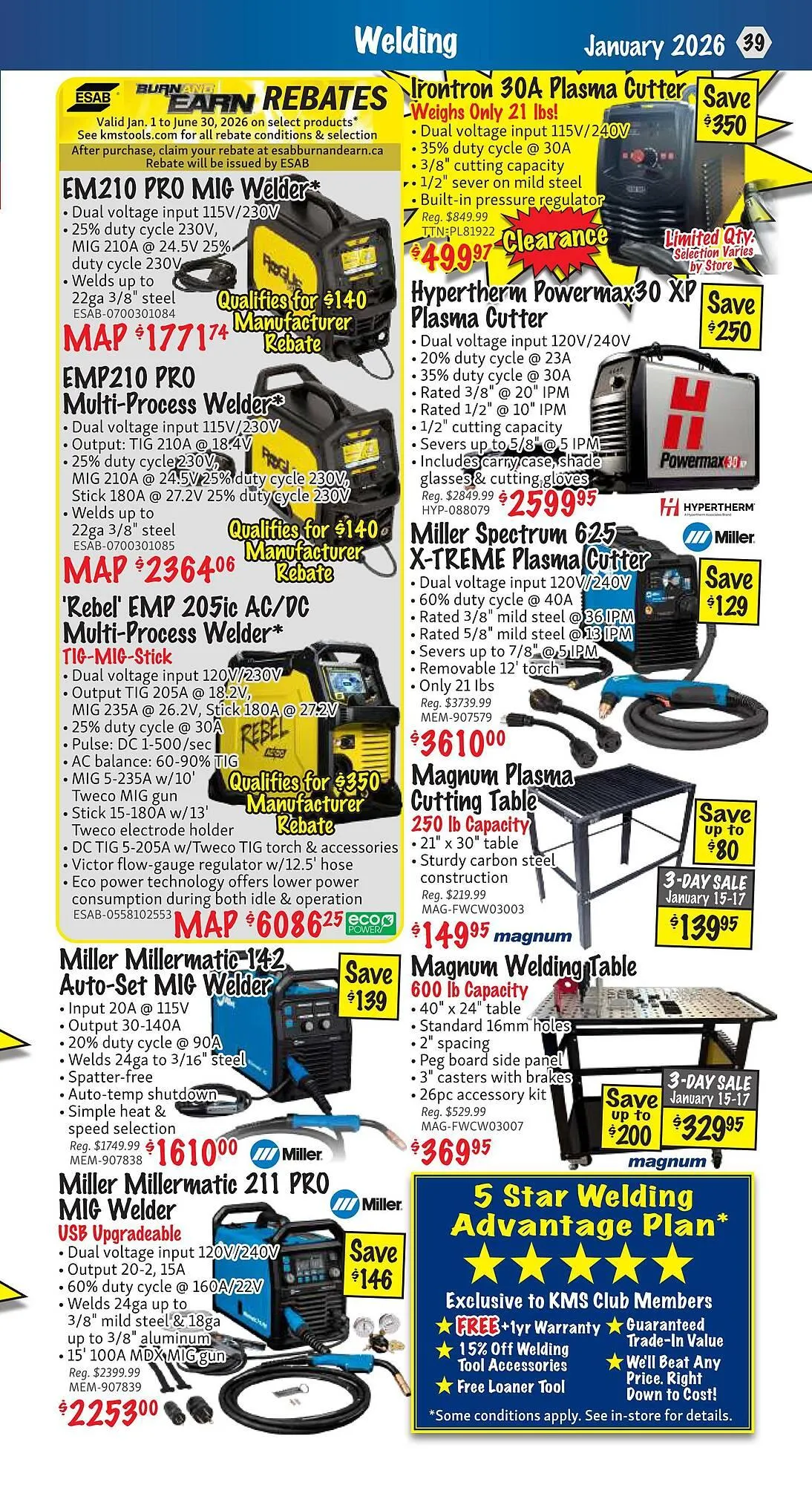 KMS Tools flyer from January 1 to January 31 2026 - flyer page 39