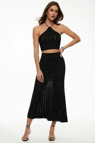 Pointelle Halter Top