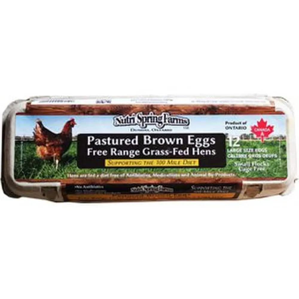 Nutri Spring Farms Eggs Large Grass Fed 12 Pack