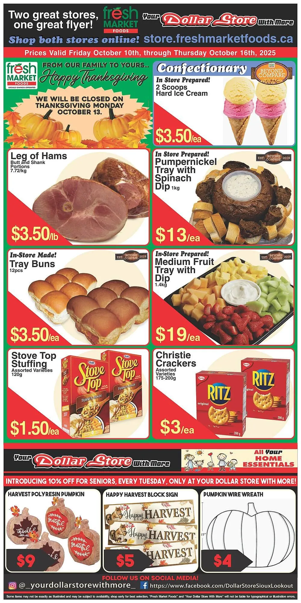 Fresh Market Foods flyer from October 10 to October 16 2025 - flyer page 1
