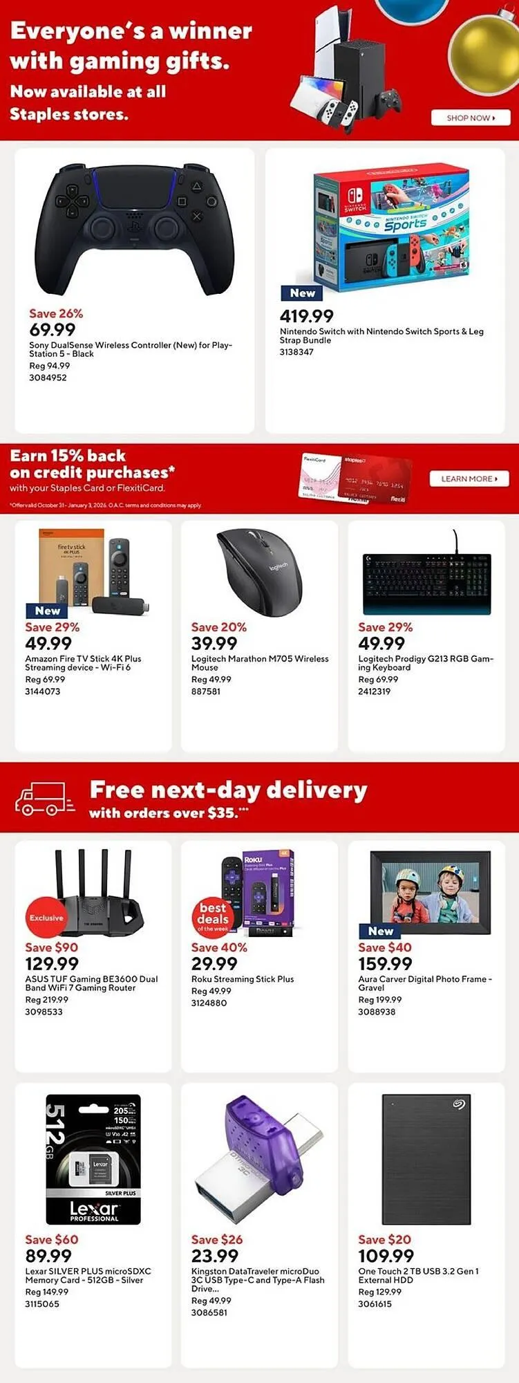 Staples flyer from December 5 to December 25 2025 - flyer page 13