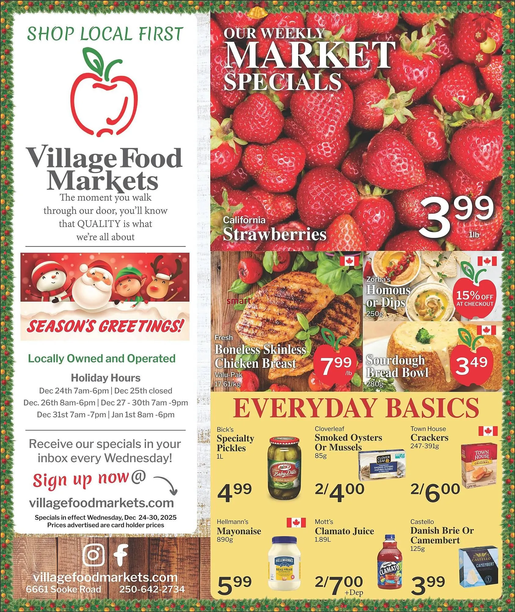 Village Food Markets flyer from December 24 to December 30 2025 - flyer page 1